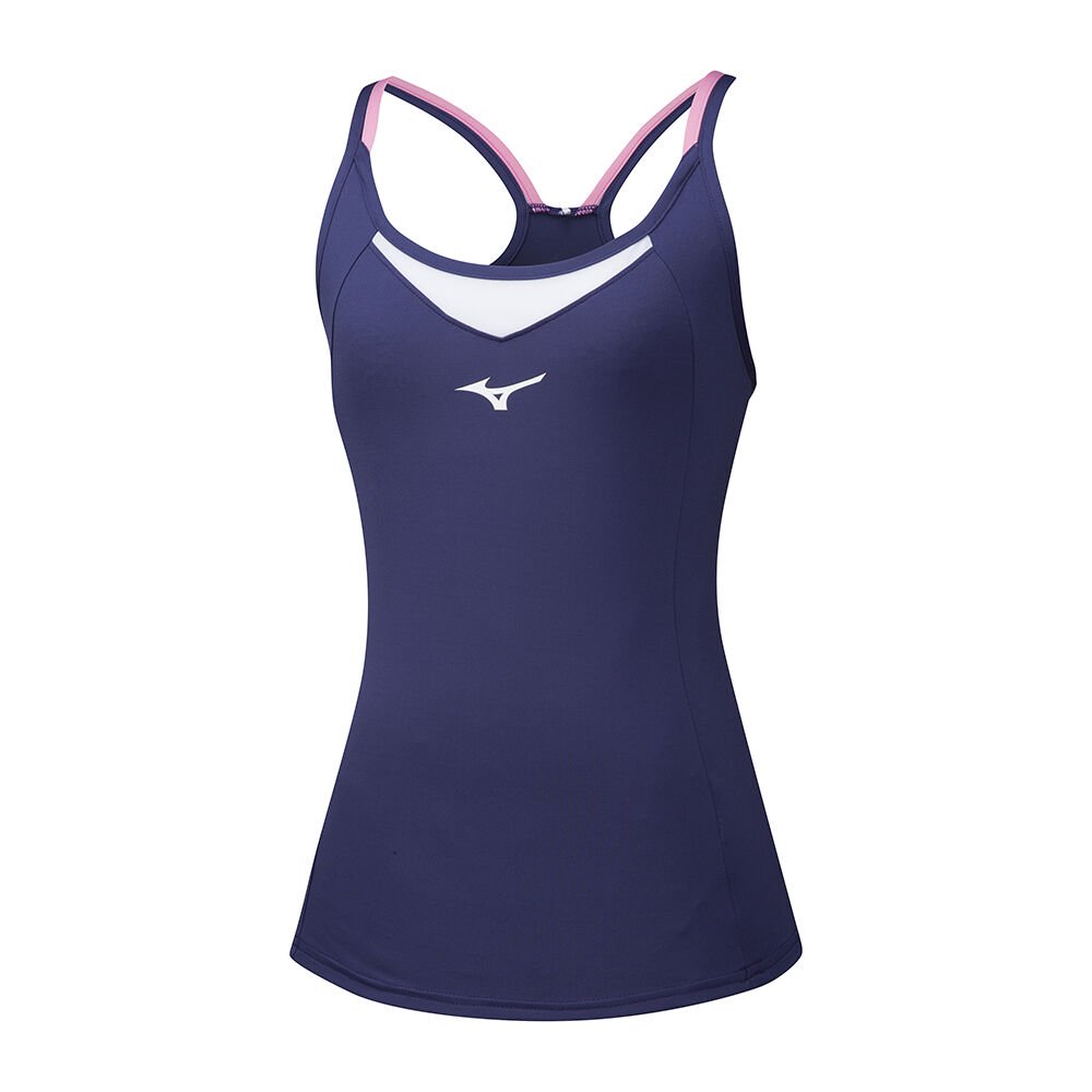 Mizuno Women's Tennis Clothing DryLite Tank Peacock - BDARPLI-10